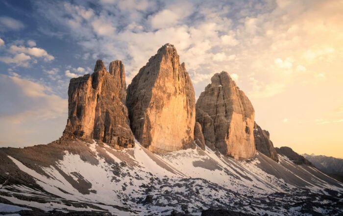 Le Tre Cime in the Dolomites are one of the best hiking destination in italy