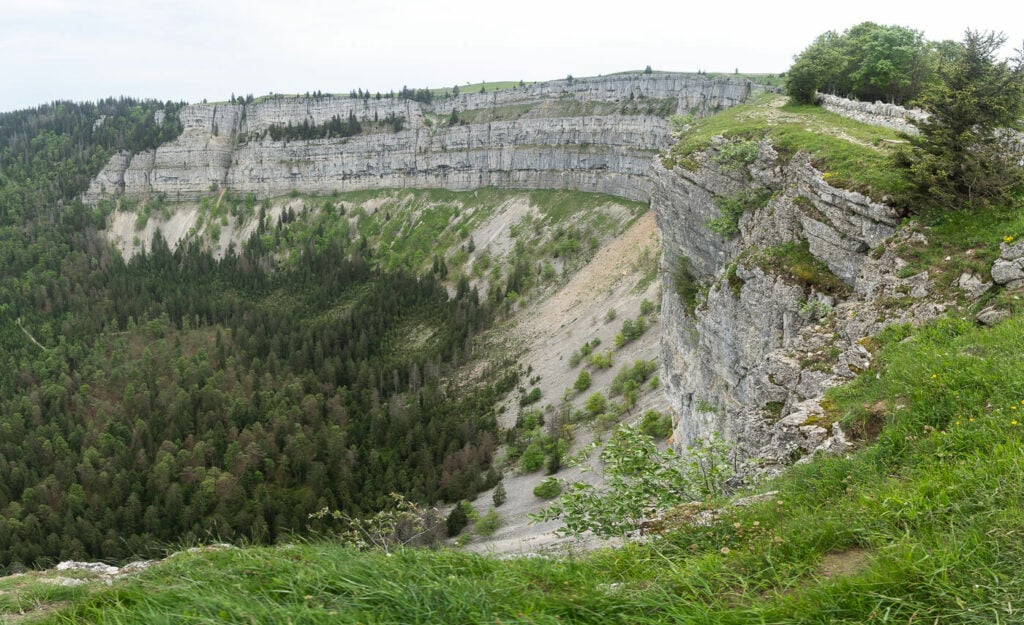 VIew of a ravine called Creux du van in Western switzerland