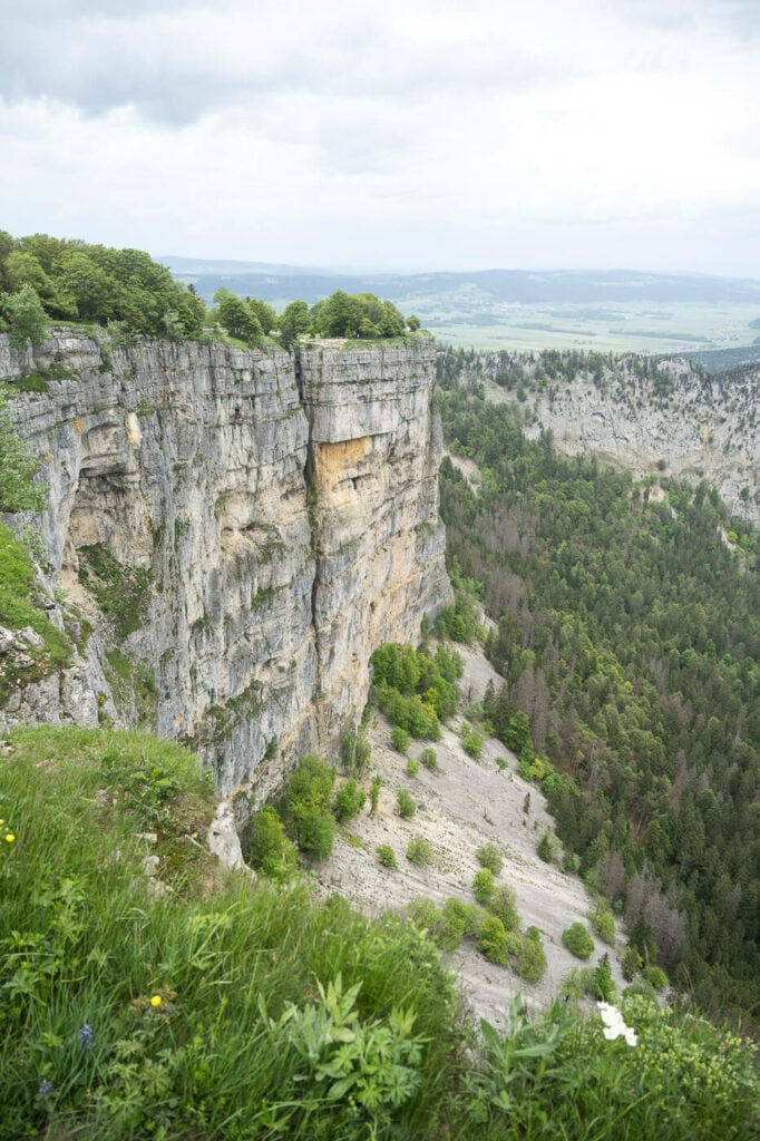 Creux du Van CLifss viewed from the south side