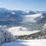 Viewpoint of Lake Lucern on the Furggelen Snowshoe Trail in the Mythen Region