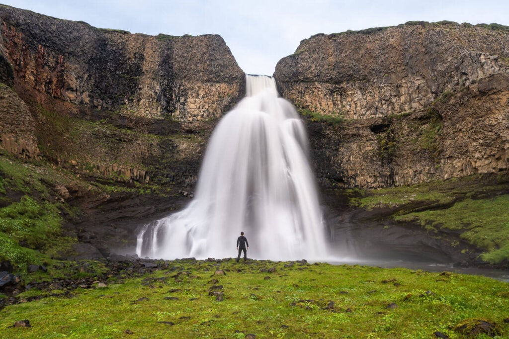 Bergárfoss Waterfall in North Iceland