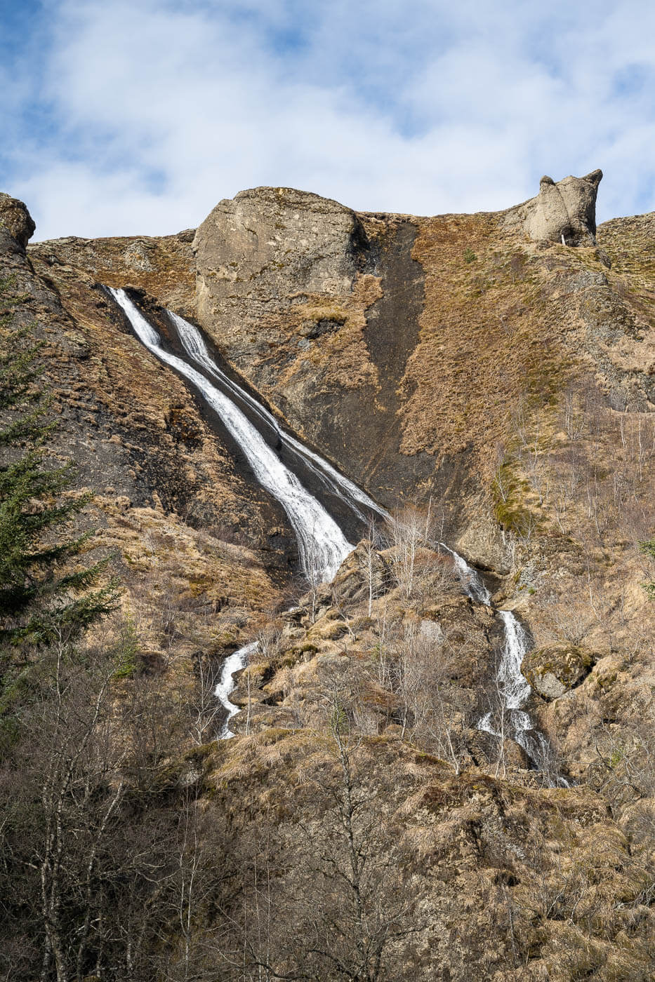 Systrafoss waterfall in Winter