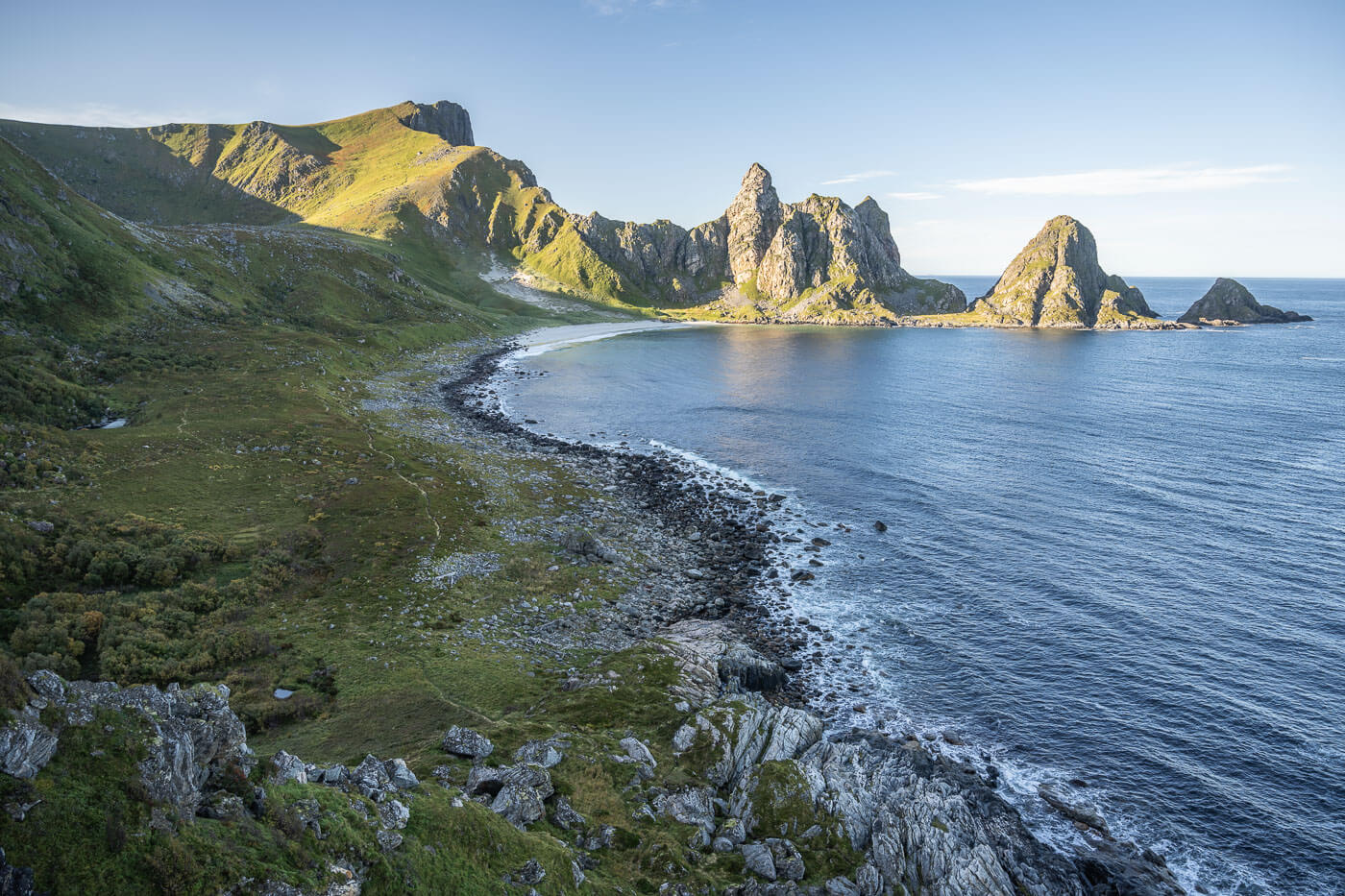 Viewpoint of Otervika Beach.