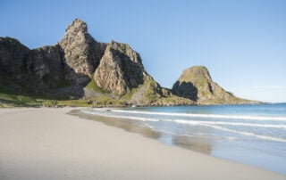 Otervika beach on a sunny day