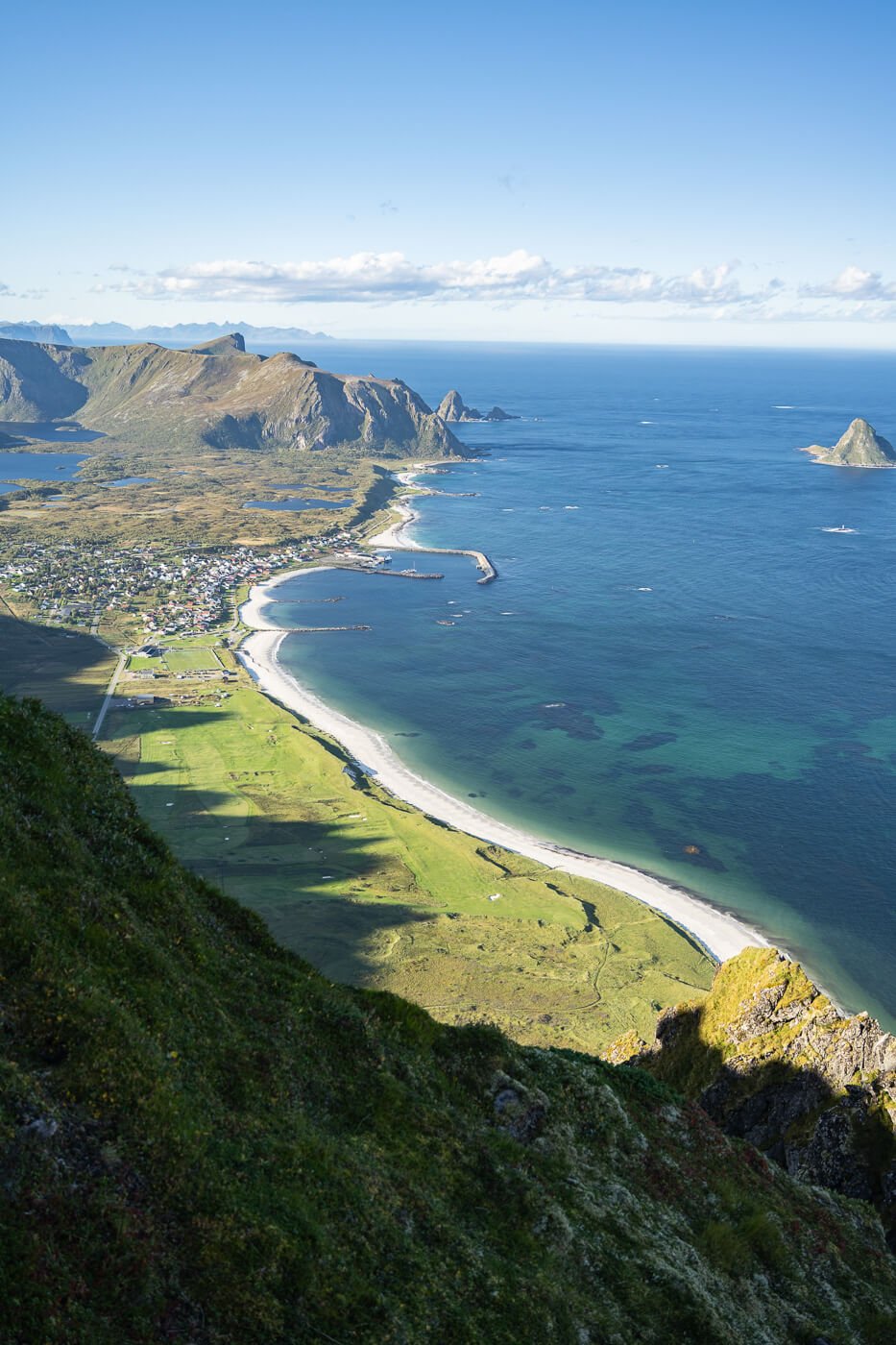 Panoramic view from the top of the hike to Røyken