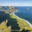 View from the top of the Røyken Hike, with BLeikstranda and Bleik in the background.