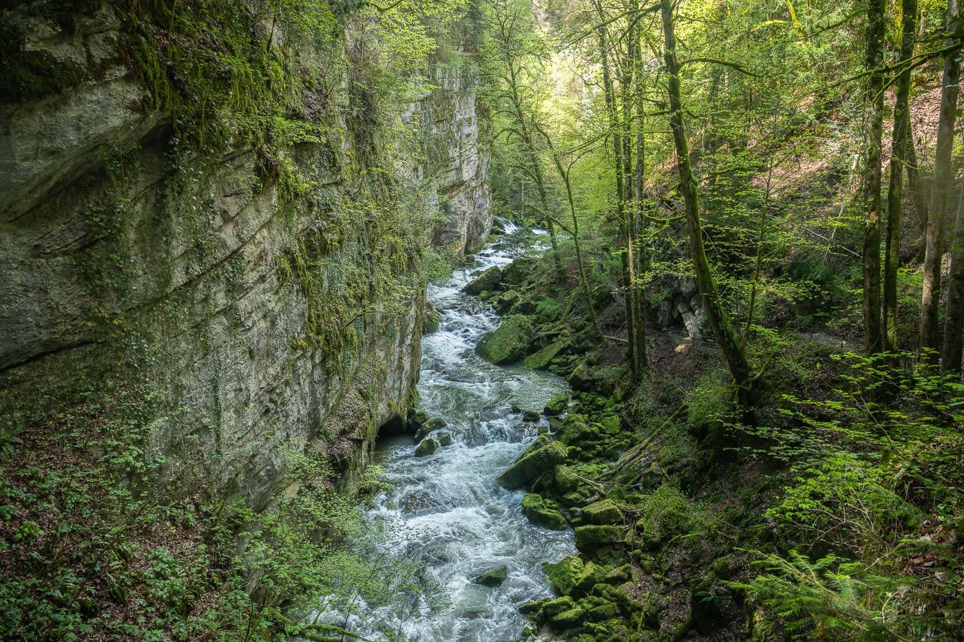 View of the Gorges de l'Areuse near Boudry.