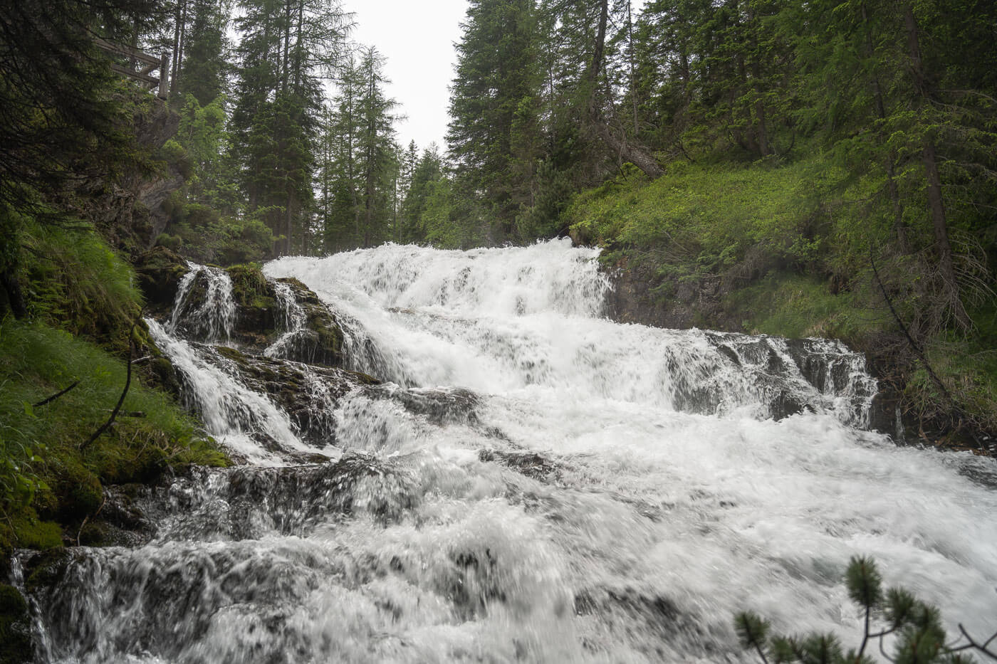 White water in the dolomite in a small stream