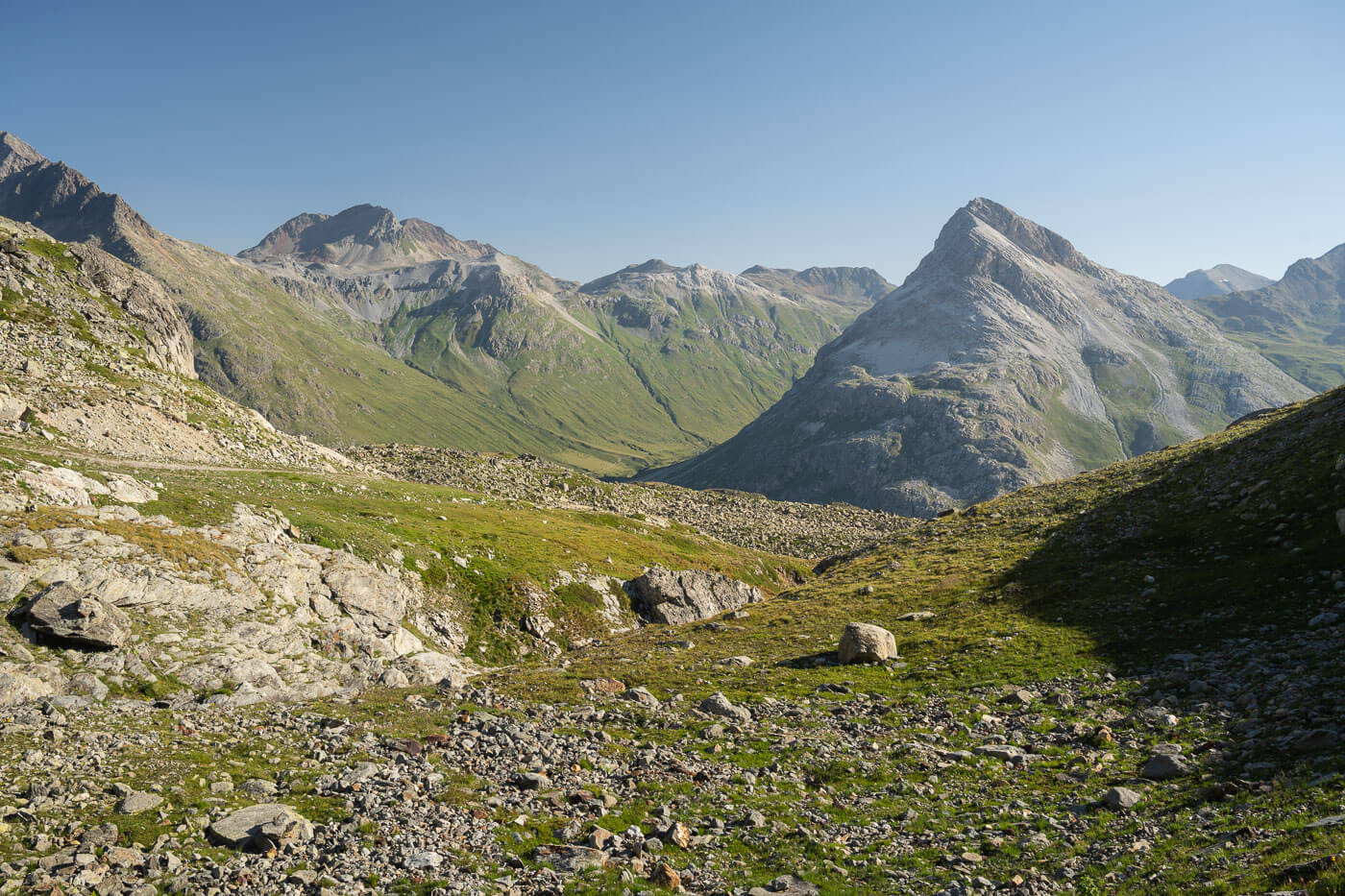 Mountains around the Bernina Pass