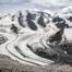 View of the glacier from Diavolezza and Munt Pers