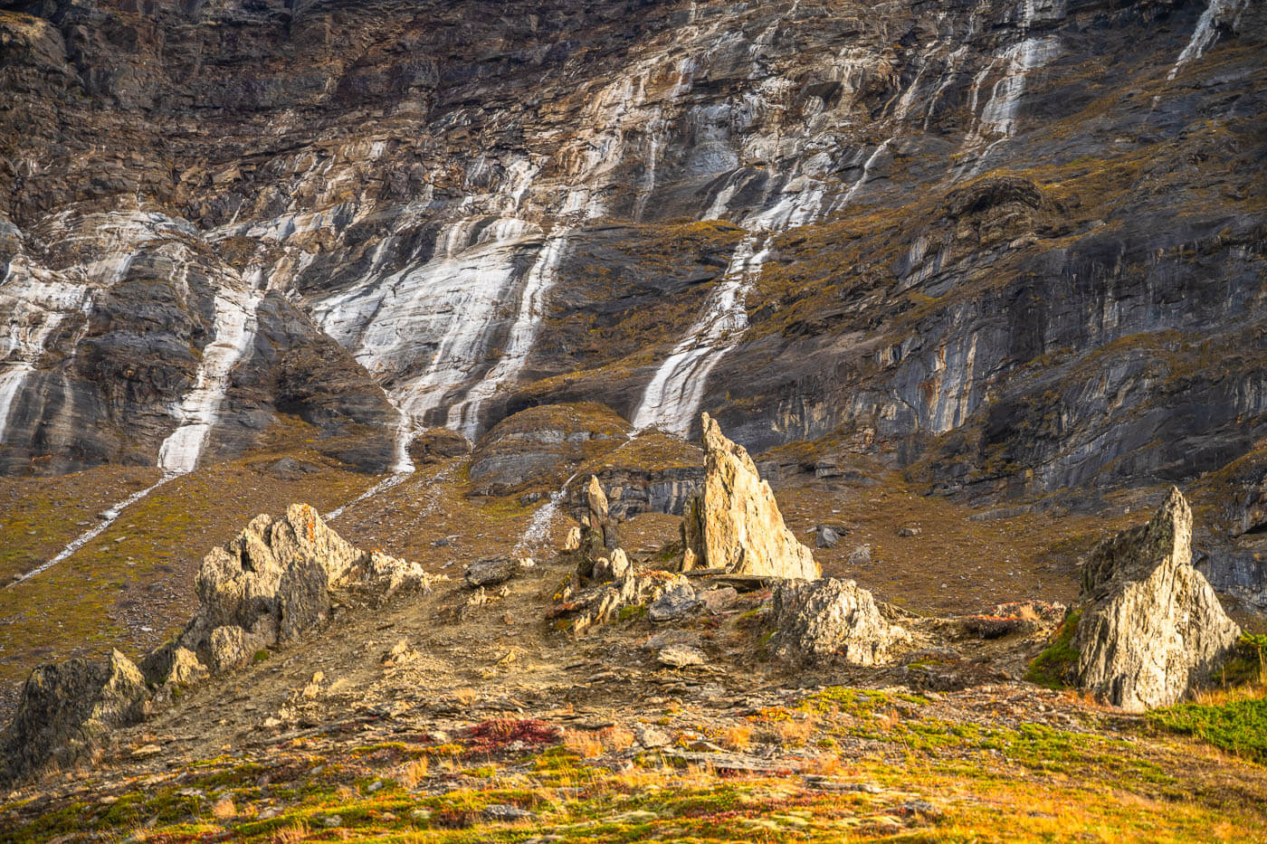 Weird but beautiful rock formations in Swedish lapland near Nabisco