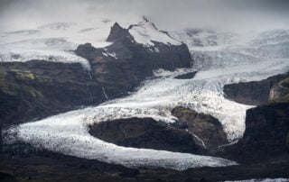 Landscape photo of a glacier taken with the Nikkor Z 28-400 mm lens for a review