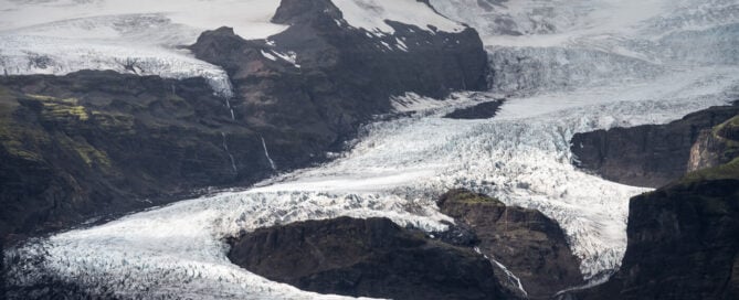 Landscape photo of a glacier taken with the Nikkor Z 28-400 mm lens for a review