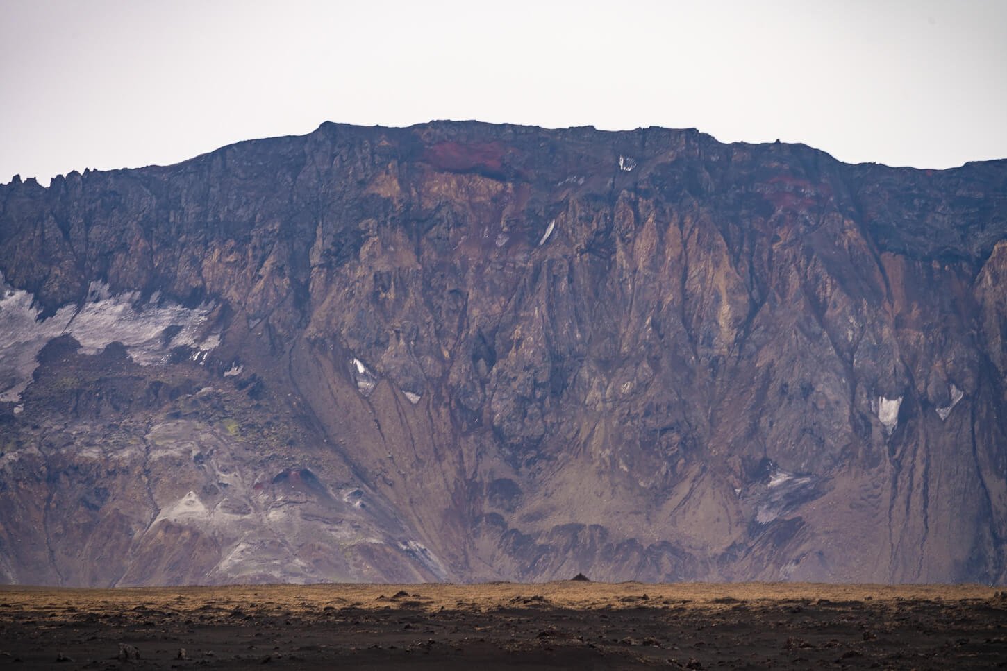 Lake askja caldera walls