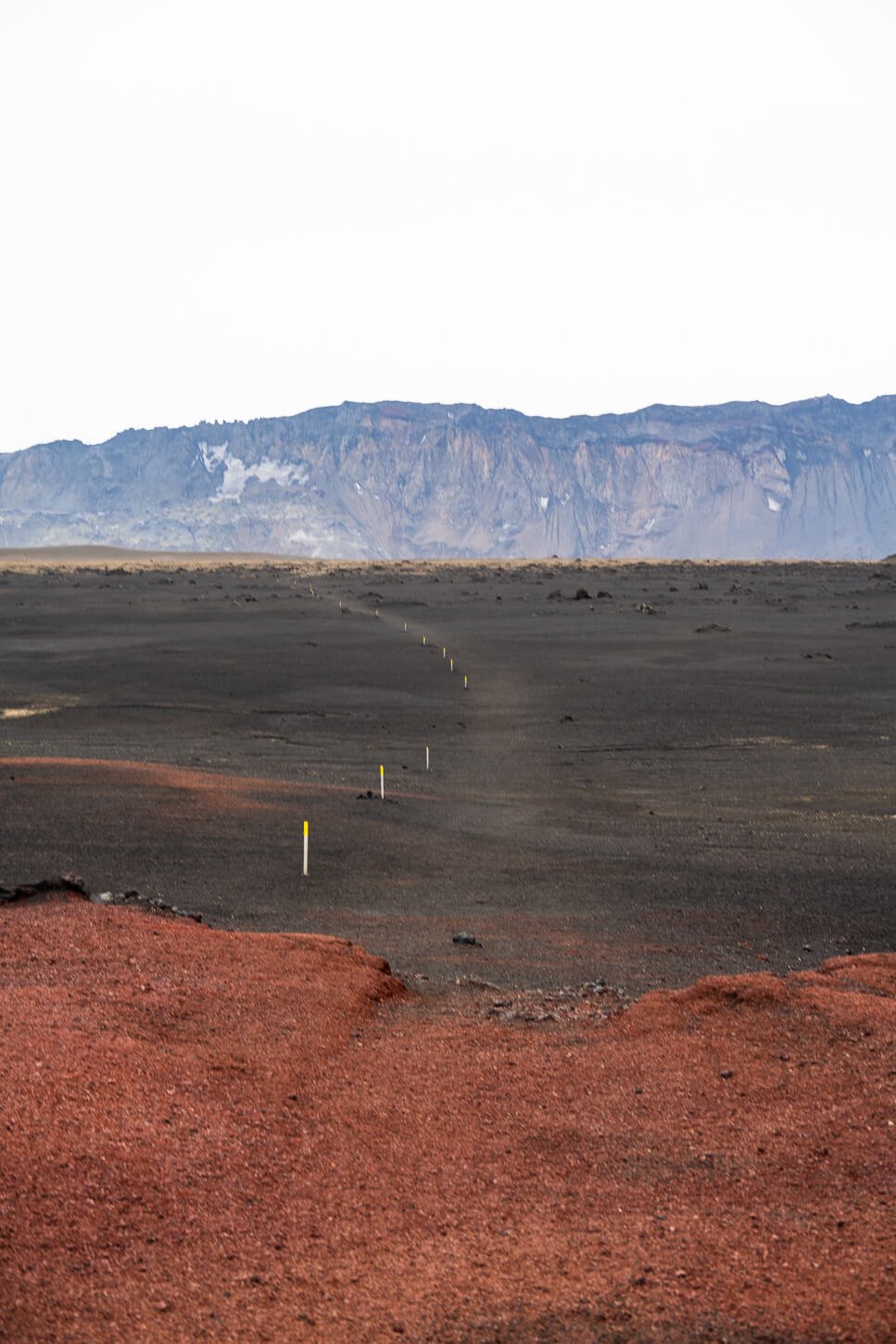 View of the Viti Crater Hiking trail in Askja