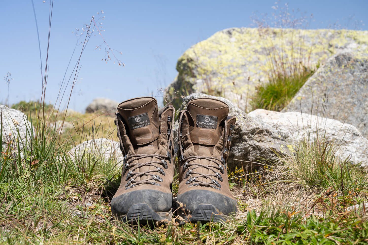Scarpa Ladakh GTX hiking boots in an apline environment