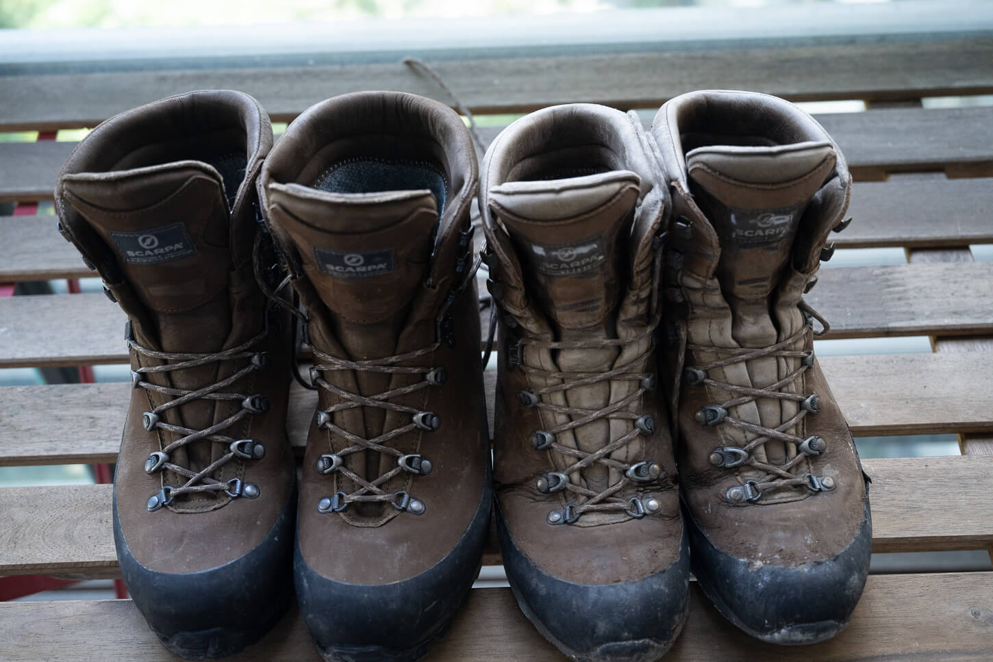 comparison of old and new carpa Ladakh GTX hiking boots