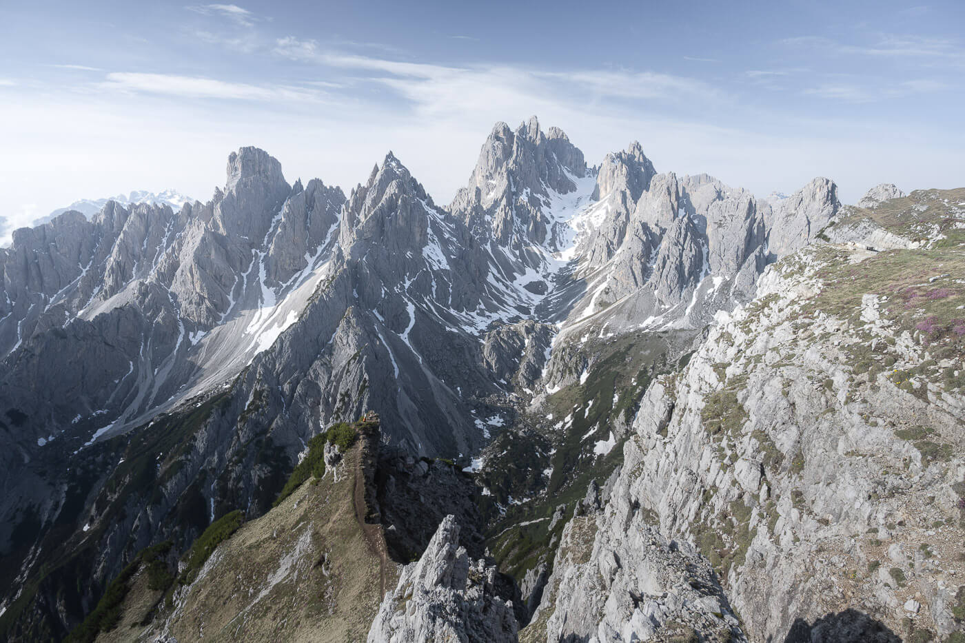 Hidden viewpoint of cadini di misurina above the main one.