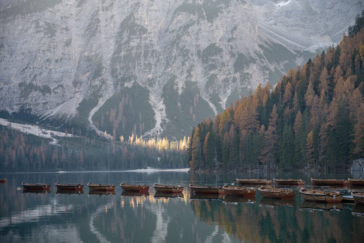 Boats on Lago di Braies