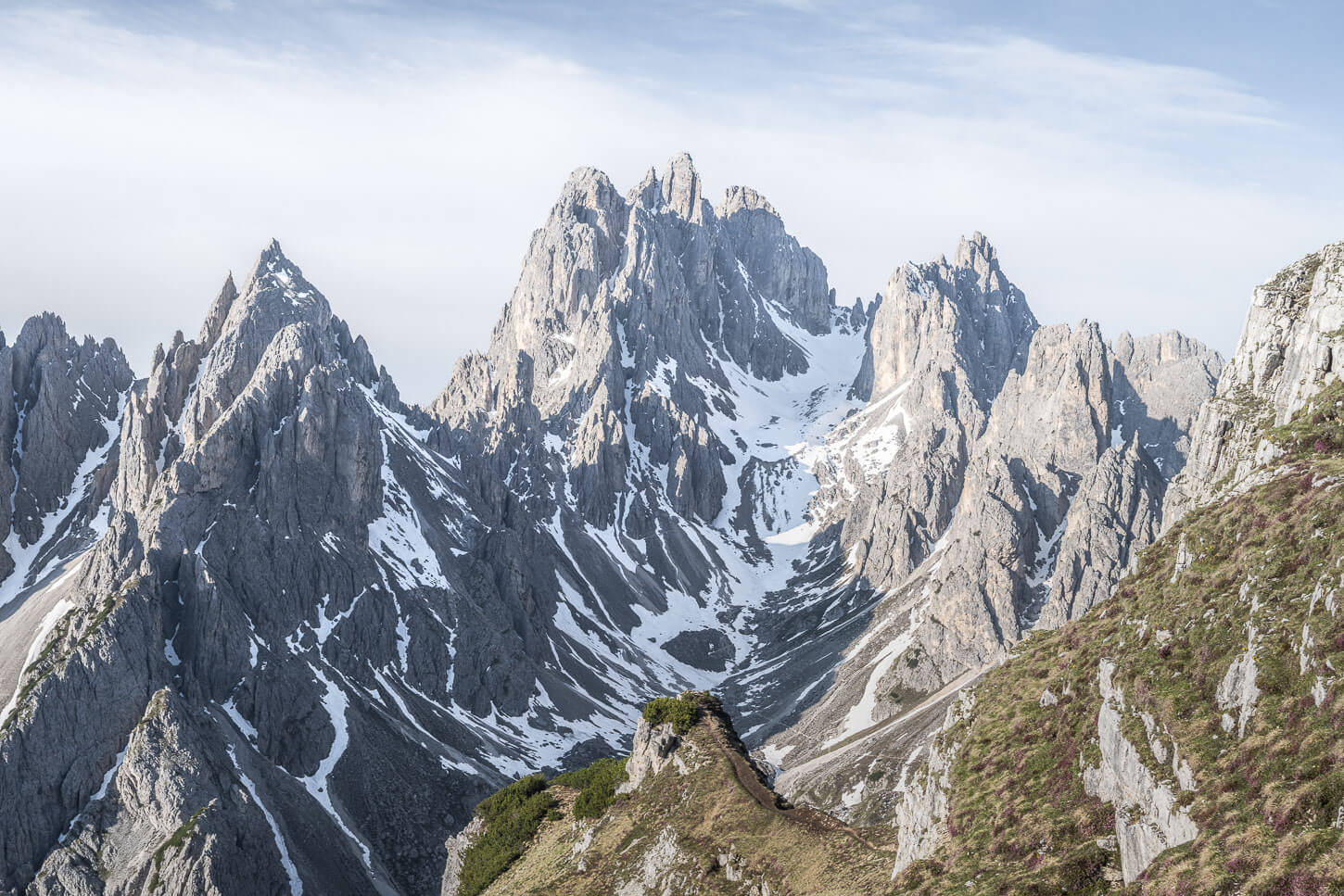 Photo of Cadini di Misurina viewpoint on a sunny day taken during a hike.