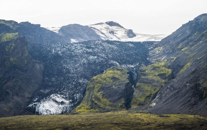 Photo of the Gígjökull Glacier taken during a hike
