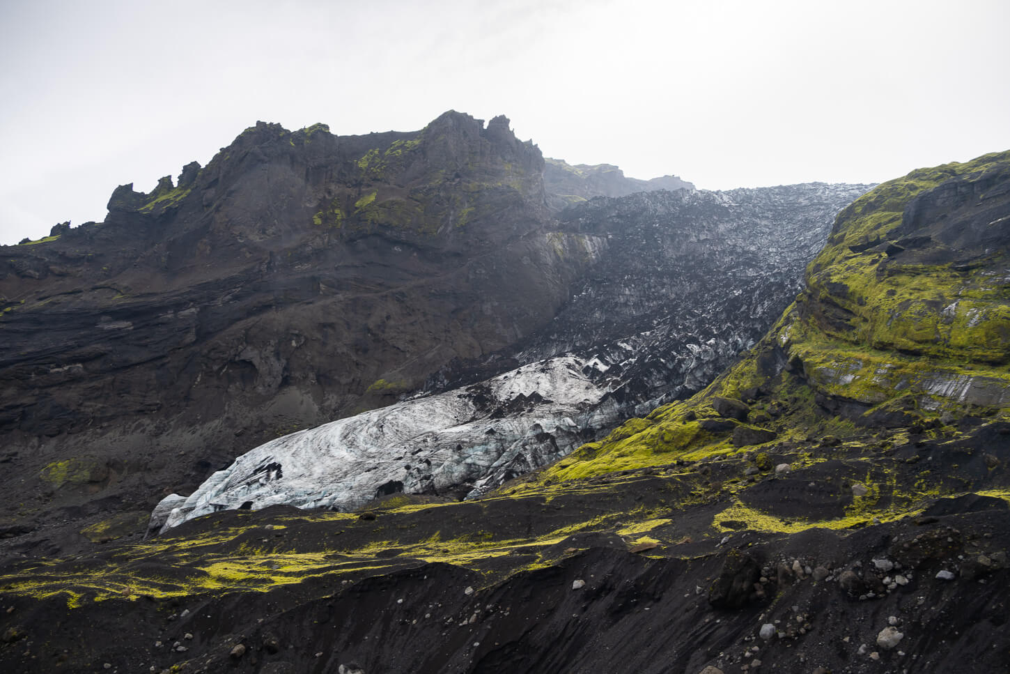 View of a glacier in Iceland called Gígjökull
