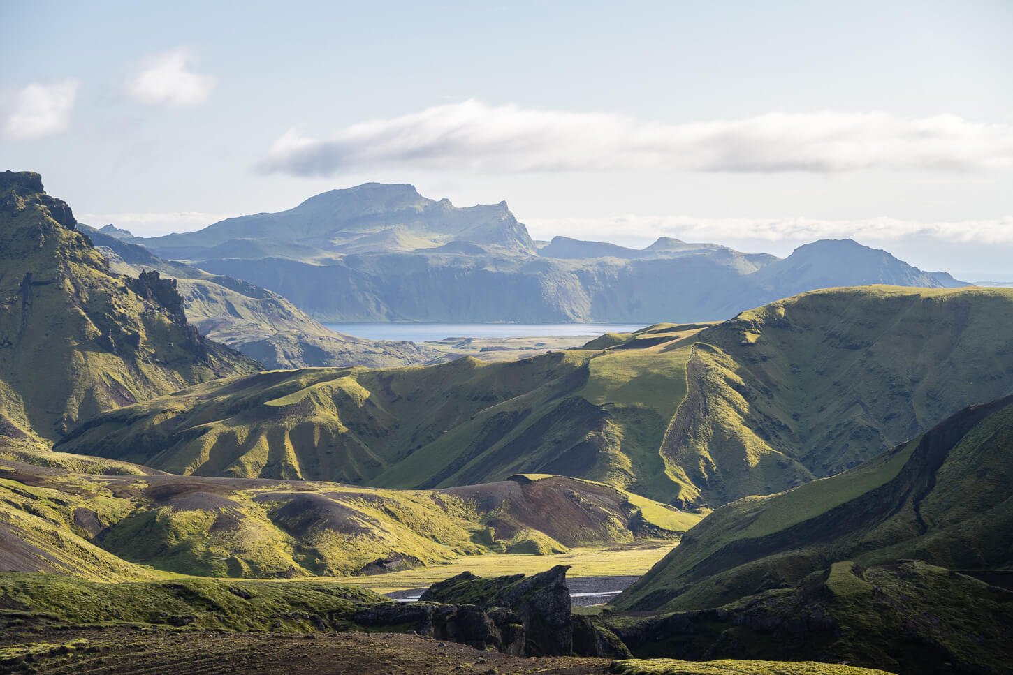 hills and mountains on the blue hiking trail in thakgil on a sunny day