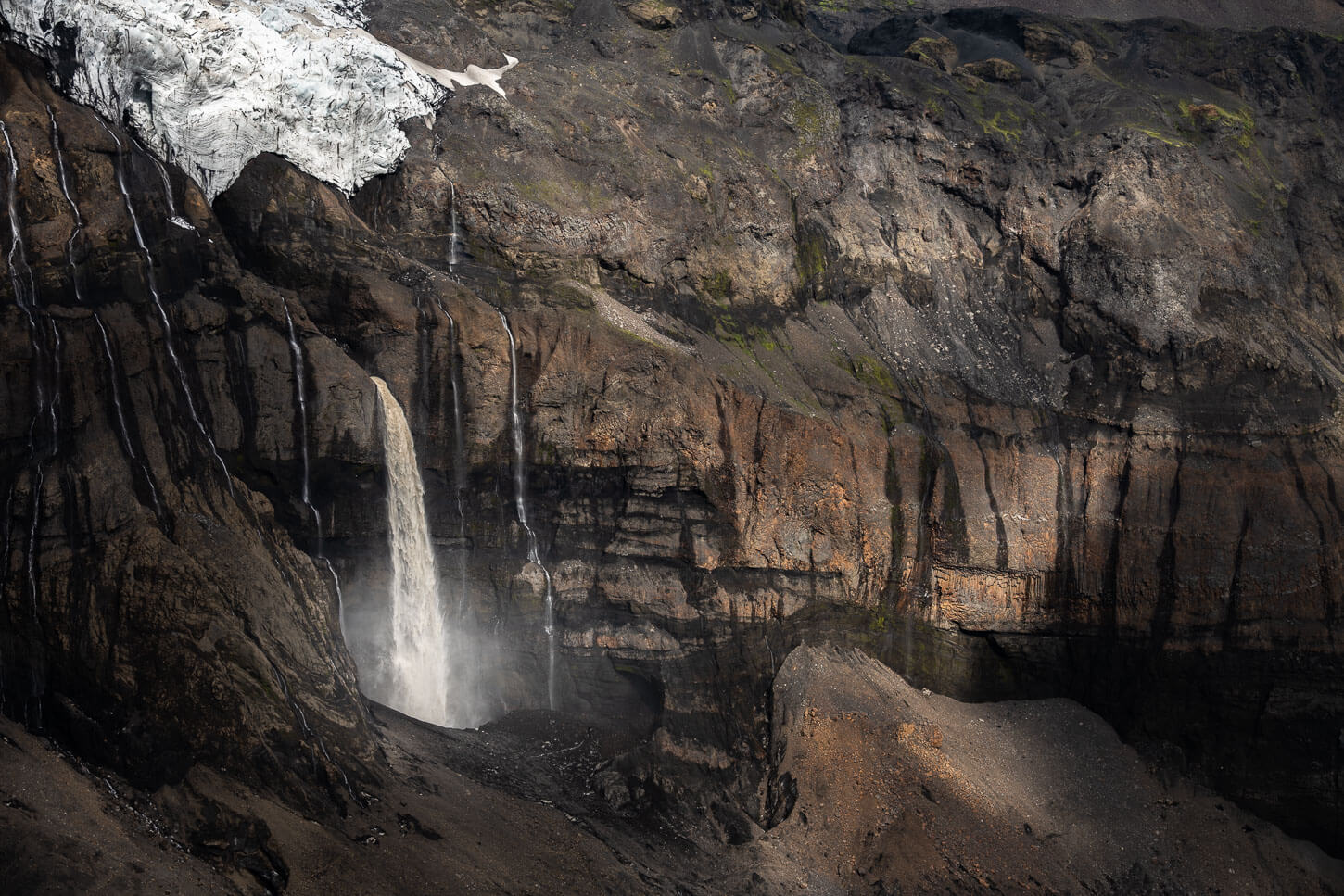 Huldujökull waterfall