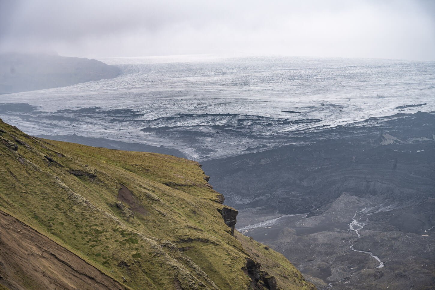 View of the Kötlujökull glacier tongue