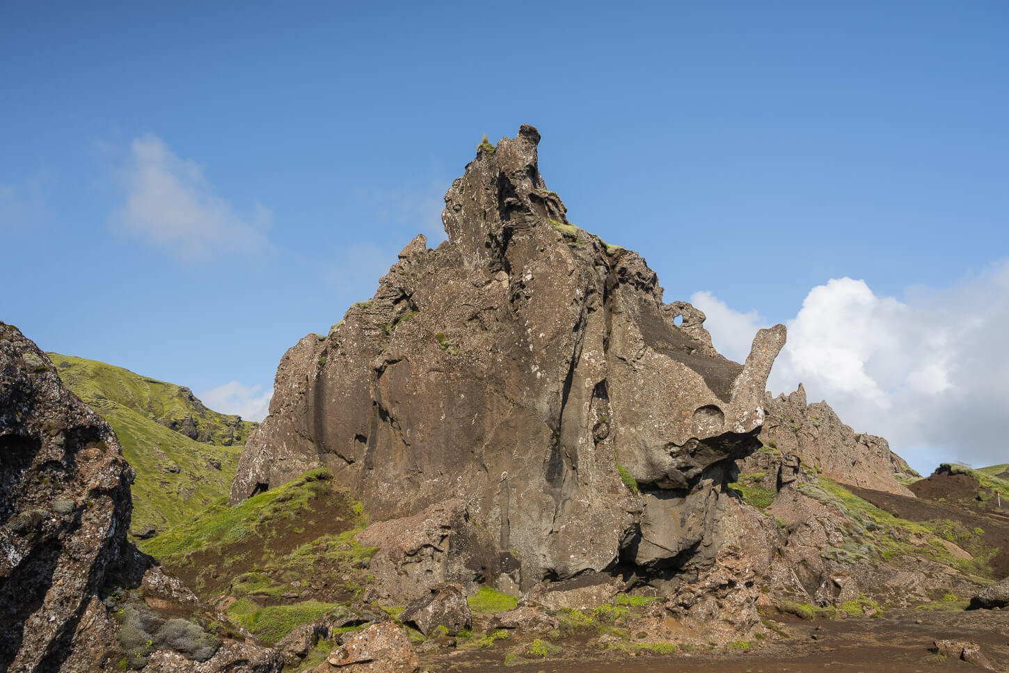 View of the Rhino rock in Thakgil