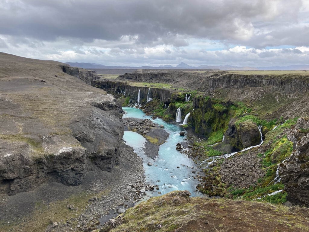 Sigöldugljúfu Canyon and Lekafossar Waterfalls viewpoint
