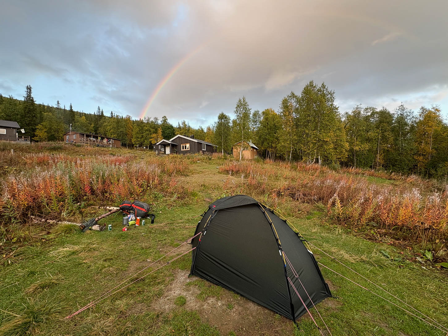 Hilleberg Tent at the Aktse Hut in the Sarek National Park.