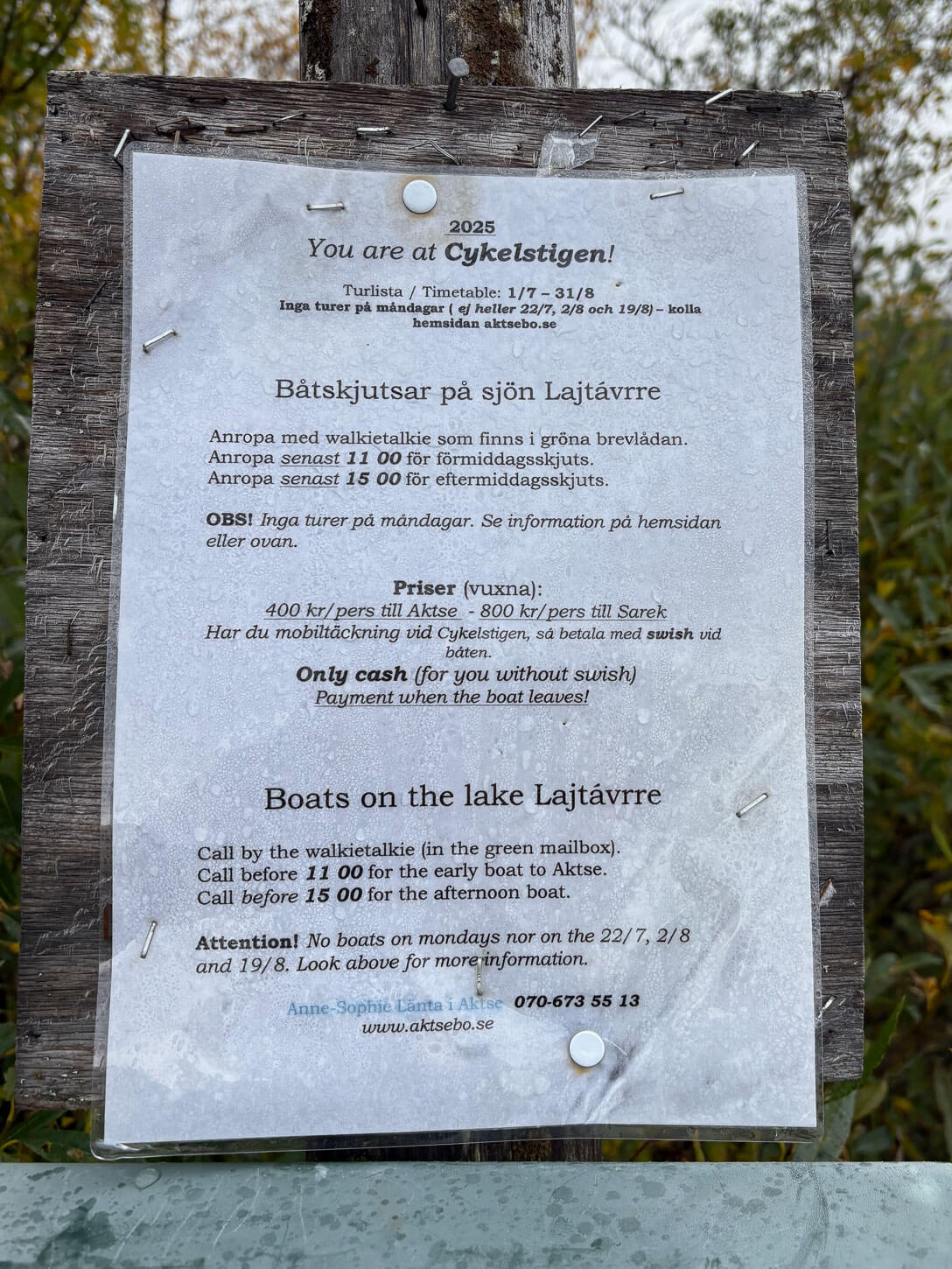 Cykelstigen Boat Service