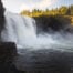 View of the Tännforsen Waterfall in Sweden