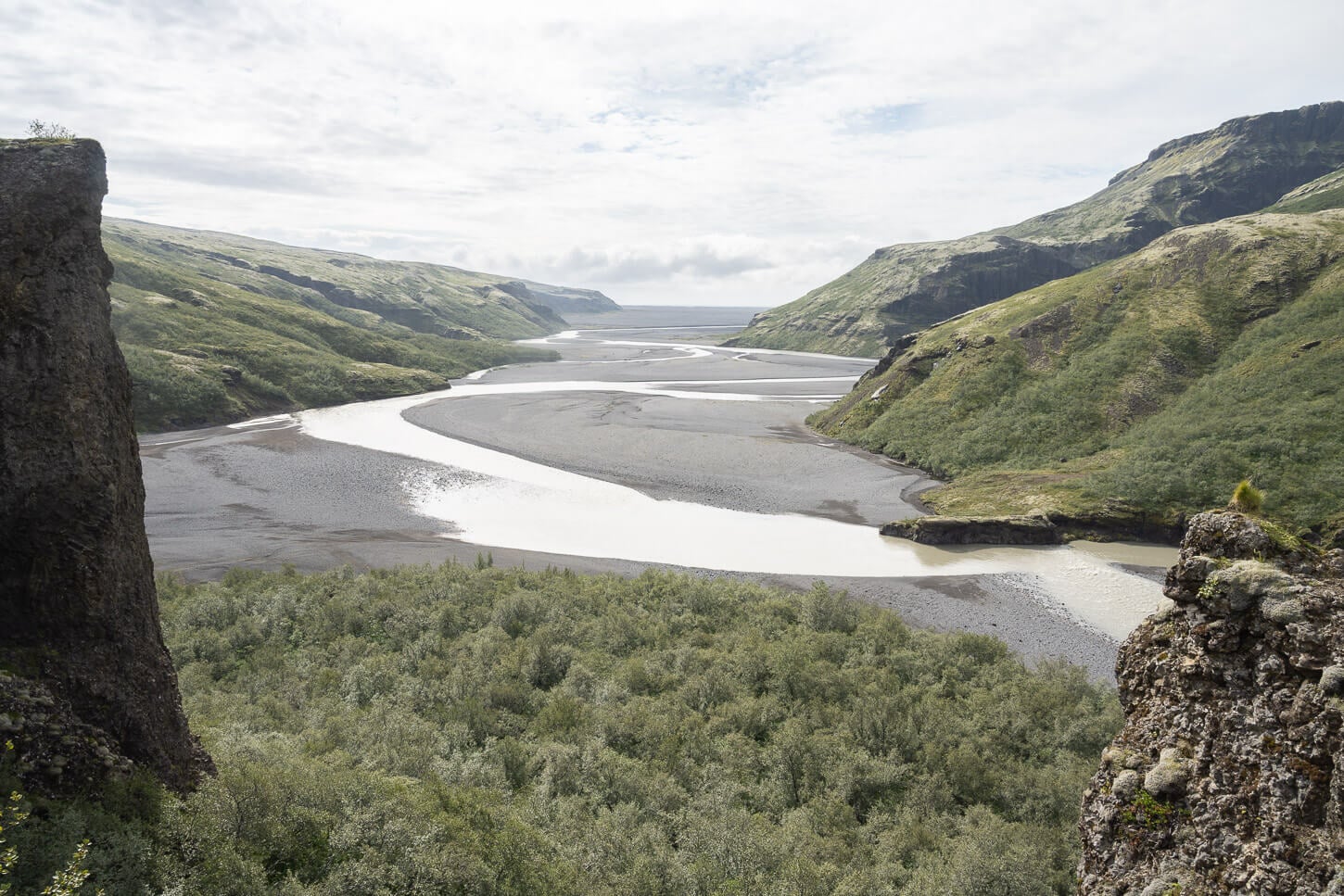 Nupsa River meandering through the valley.