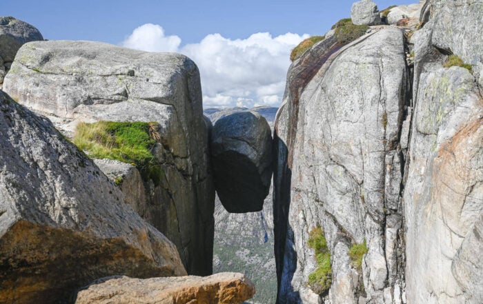 Kjeragbolten Viewpoint at the end of the hike