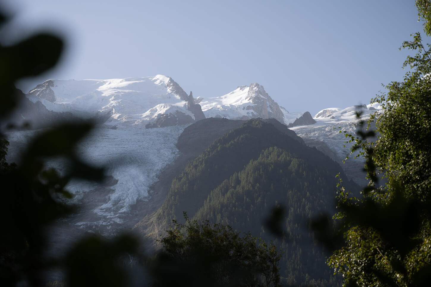 View of Mnt Blanc's Glaciers from Les Bossons.