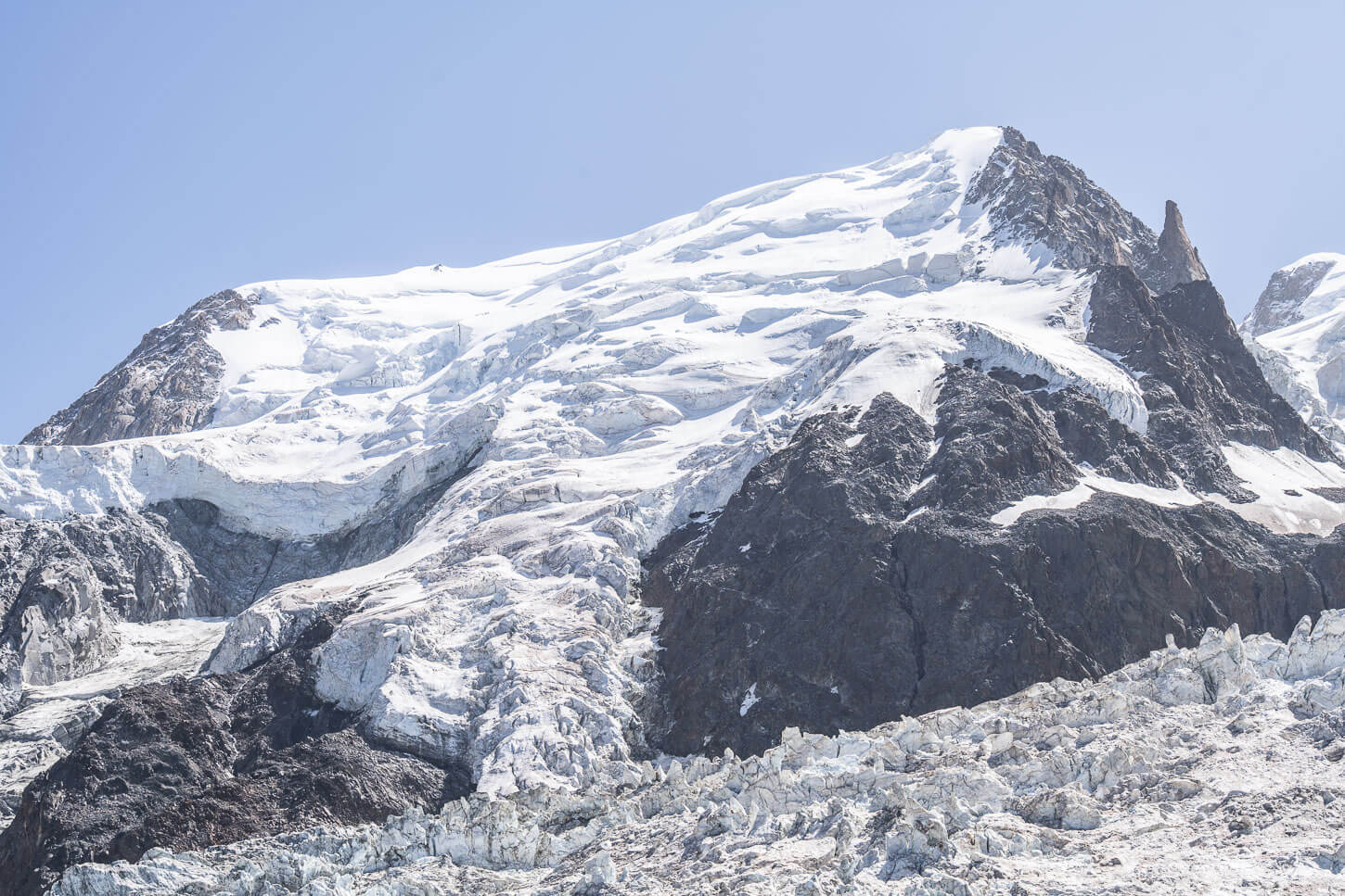 Glacier mass in Mont Blanc.