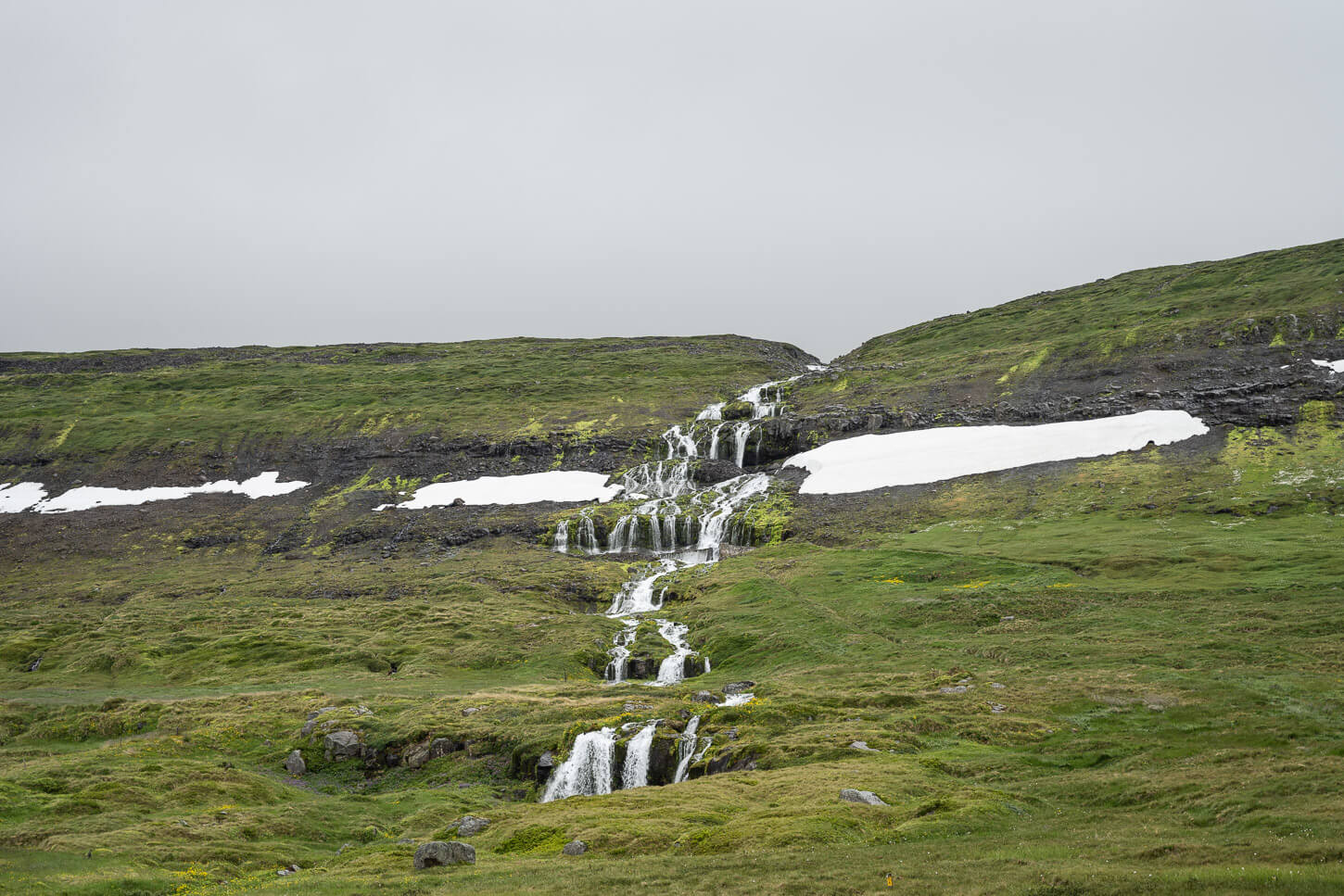 A beautiful, unnamed waterfall in the Westfjords of Iceland