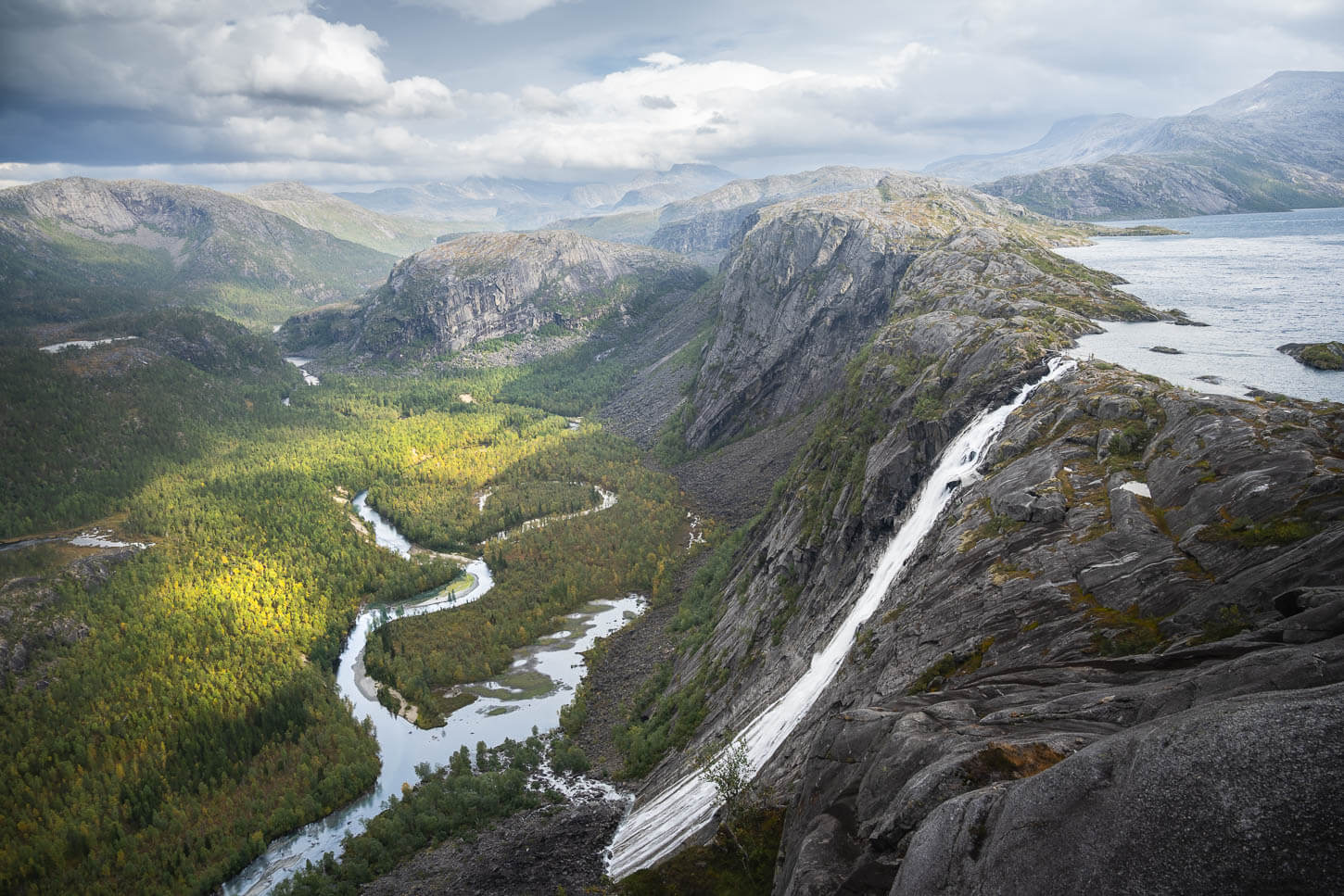 Litlverivassforsen viewpoint from the shorter hike.