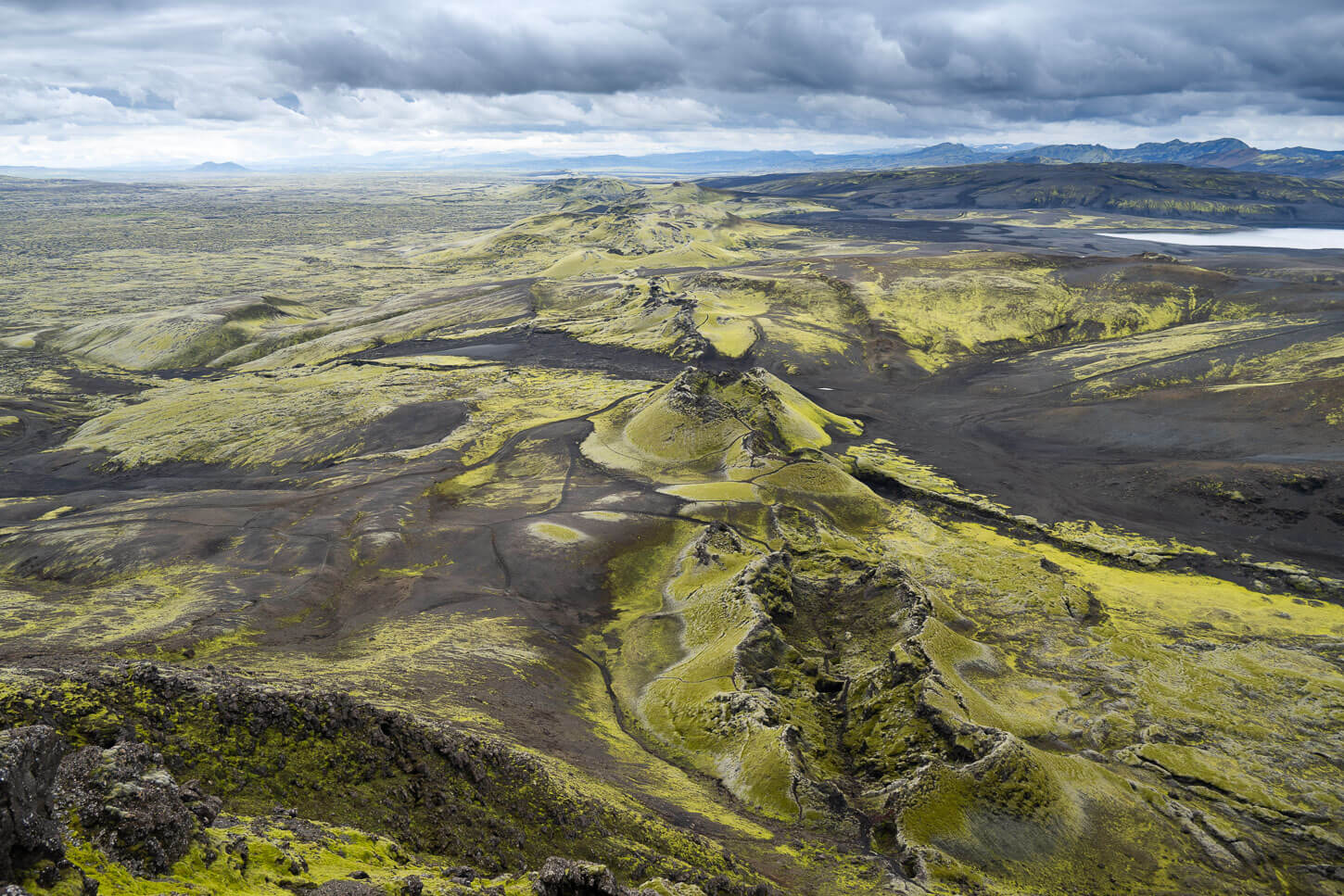 Laki Craters view from the viewpoint on the hike
