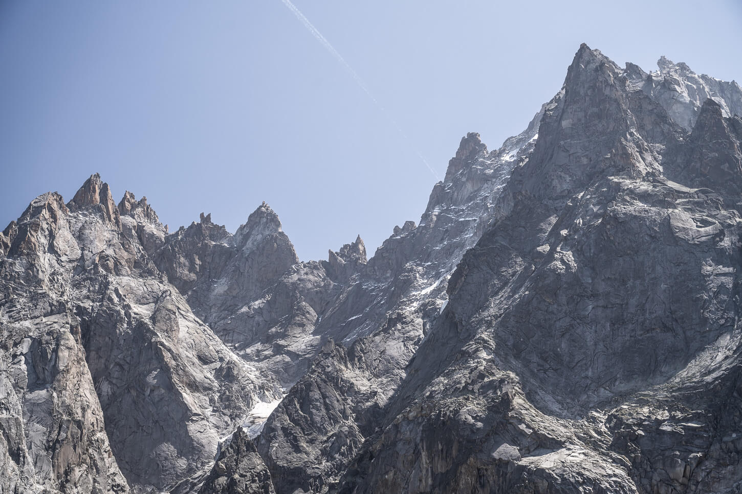 Jagged peaks of the mont blanc massif.