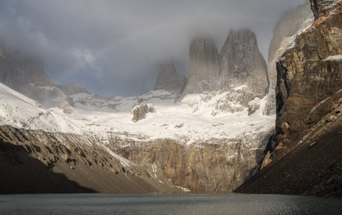View of Mirador Base Torres, one of the best hikes and photo locations in Torres del Paine