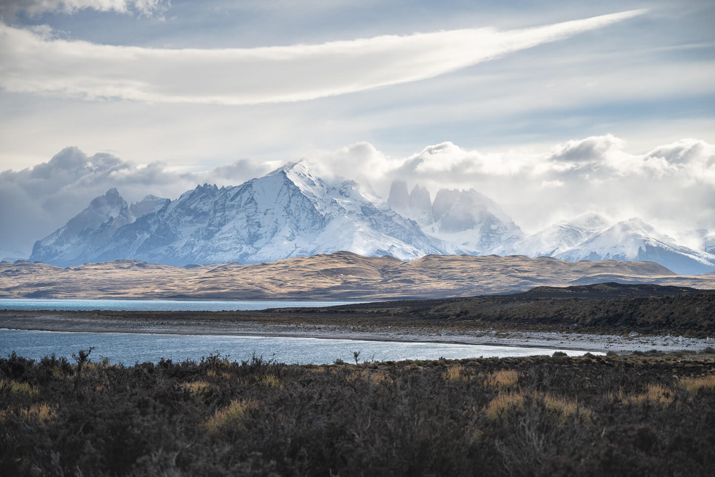 View of Torres del Paine from Road 9