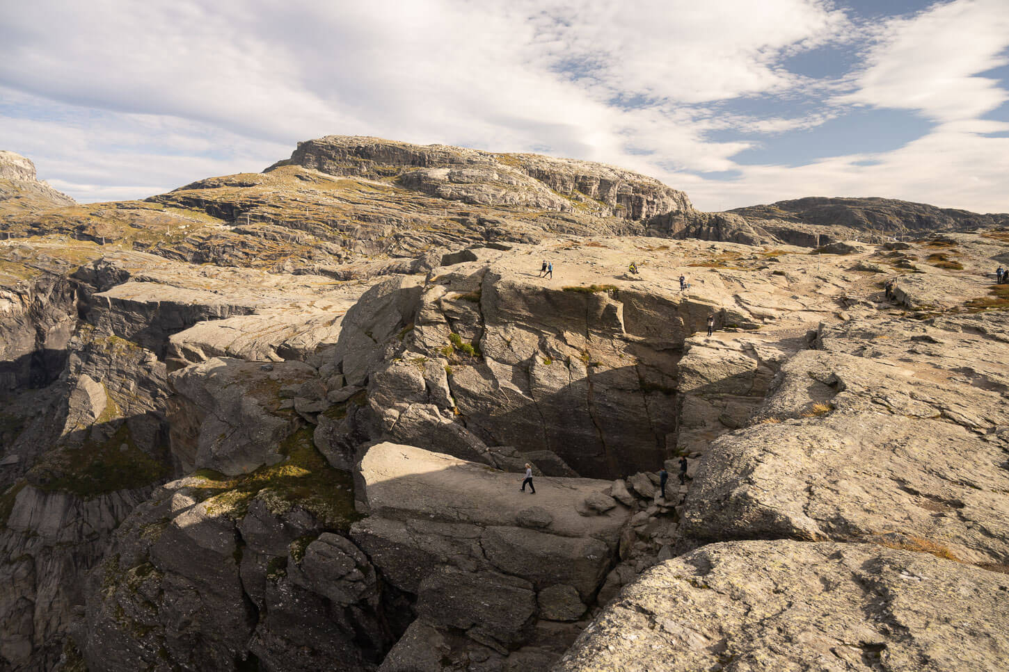 Trolltunga, viewed from the opposite side of the main lookout.