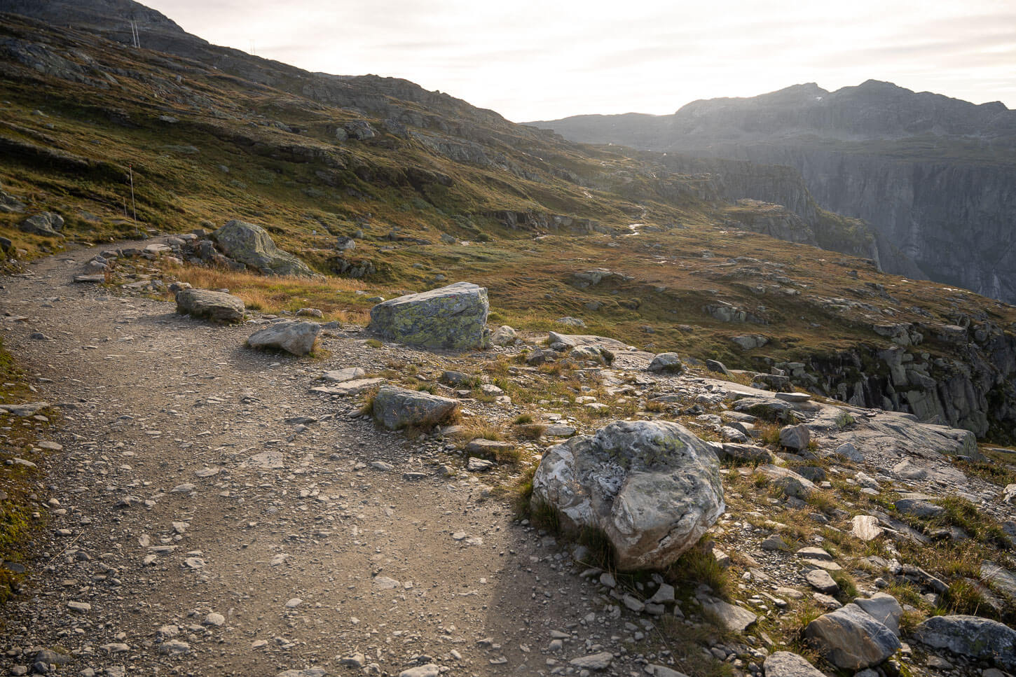 Hiking trail in the western norwegian mountains