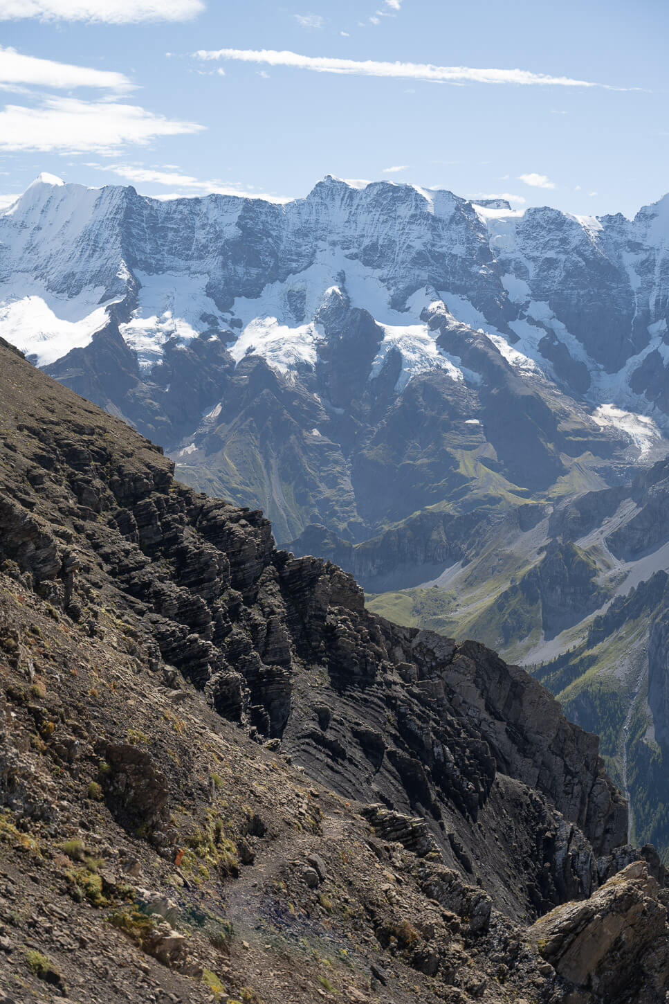 exposed section on the detour of the hike to Schiltorn.