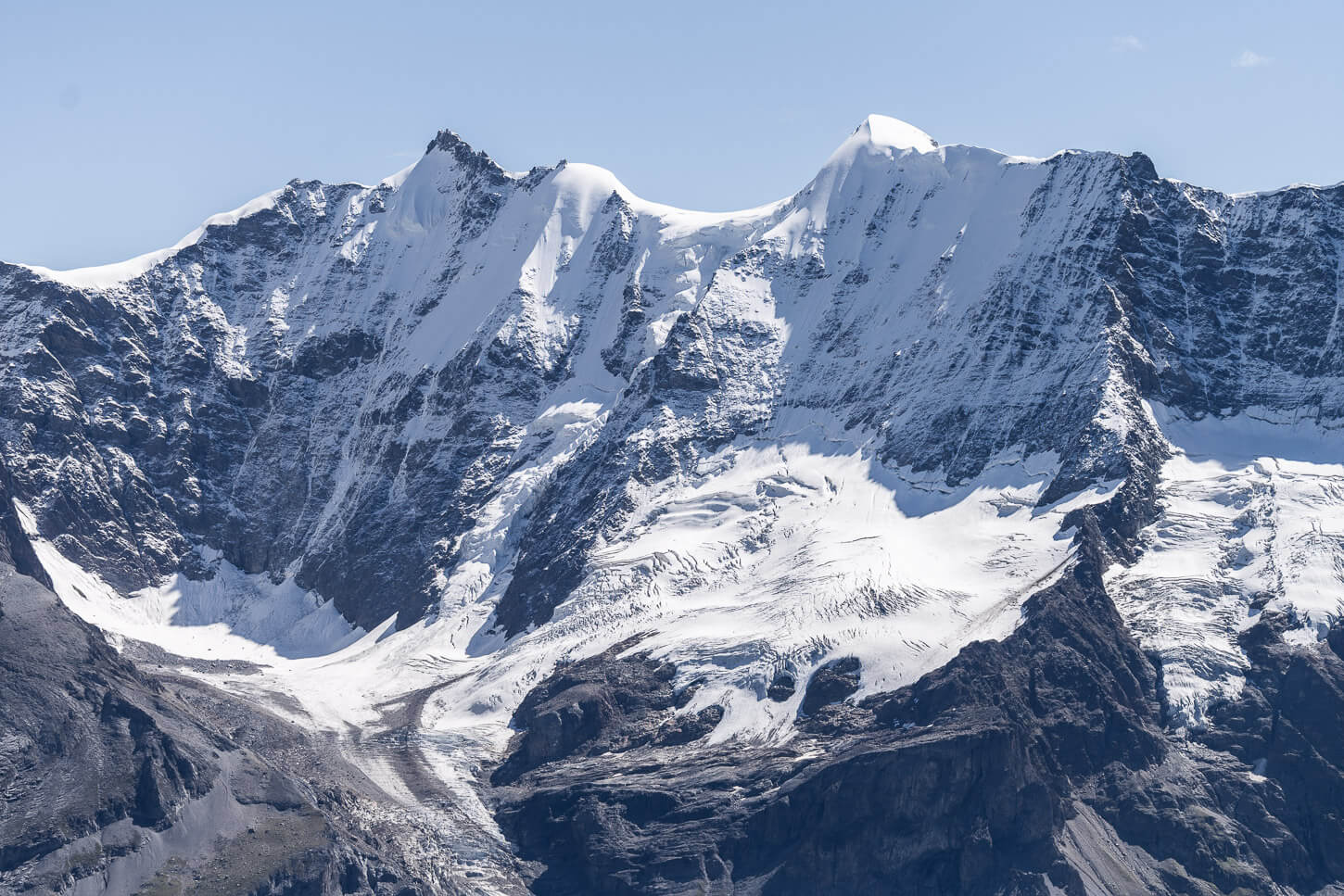 Glaciers in the alps of the bernese oberland