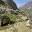 Hilleberg Soulo tent pitched in the mountains for a review