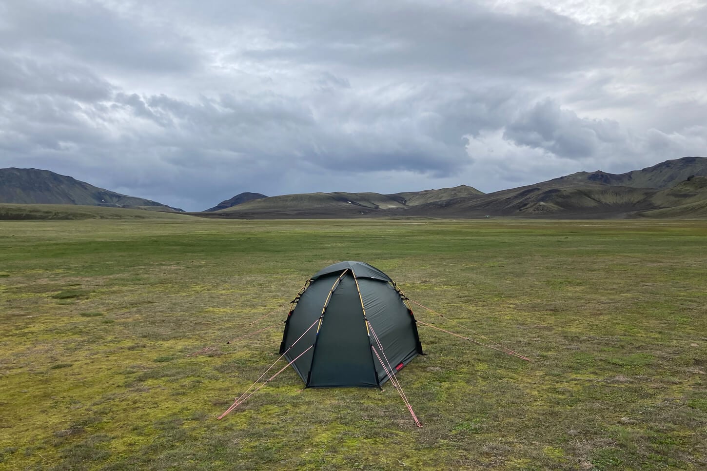 HIlleberg Soulo Tent in a field for a review.
